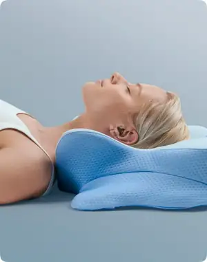 Back sleeping on the butterfly pillow